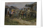 Requisition of cattle for the Red Army in a village near Luga, 1920 by Anonymous