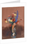 Bouquet de fleurs des champs dans un vase à long col (Wildflowers in Tall Vase), c. 1912 by Anonymous