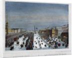 Russian Ice Mountain on the Admiralty Square in St. Petersburg, 1850s by Anonymous