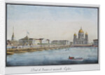 View of the Saint Isaacs Bridge in Petersburg, 1824 by Anonymous