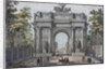 The Narva Triumphal Gate in St. Petersburg, 1821 by Anonymous