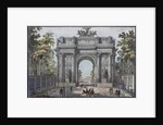 The Narva Triumphal Gate in St. Petersburg, 1821 by Anonymous
