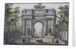 The Narva Triumphal Gate in St. Petersburg, 1821 by Anonymous
