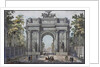 The Narva Triumphal Gate in St. Petersburg, 1821 by Anonymous