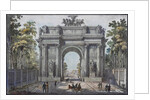 The Narva Triumphal Gate in St. Petersburg, 1821 by Anonymous
