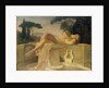 Young girl at a Pompeian fountain, ca 1844 by Anonymous