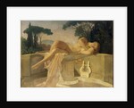 Young girl at a Pompeian fountain, ca 1844 by Anonymous