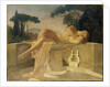 Young girl at a Pompeian fountain, ca 1844 by Anonymous
