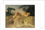 Young girl at a Pompeian fountain, ca 1844 by Anonymous