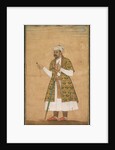A Courtier, Possibly Khan Alam, Holding a Spinel and a Deccan Sword, c. 1605-1610 by Govardhan (attributed to)