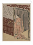 A Girl Dressing in Pink, 1766 by Suzuki Harunobu