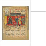 A King Receiving Three Men, page from the Khamsa of Amir Khusrau Dihlavi, 1450-1500 by Unknown