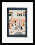 A lady at her toilette listens to music by the side of a palace water cascade, c. 1780 by Unknown