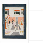 A lady at her toilette listens to music by the side of a palace water cascade, c. 1780 by Unknown