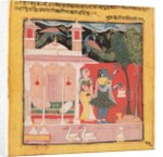 A Lady Plucking Flowers with Peacocks, Gunakali Ragini of Malkos, from the 'Chawand Ragamala', 1605 by Unknown