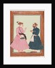 A noble, probably Raja Gaur Sen, receives another noble, c. 1700-20 by Unknown