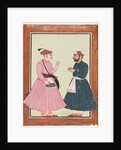 A noble, probably Raja Gaur Sen, receives another noble, c. 1700-20 by Unknown