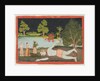 A page from a Ramayana: Rama, Lakshman and Sita before a slain giant, c. 1770 by Unknown