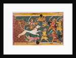 A page from the Devi-Mahatmya: The Goddess as the Drinker of the Demon Raktabija, c. 1640 by Unknown
