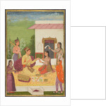 A prince conversing with a woman while taking refreshments on a terrace…, c. 1710-1720 by Unknown