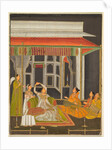 A Princess on a Terrace with Attendants at Night, c. 1760 by Unknown