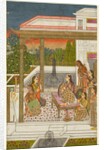 A princess with attendants on a terrace, c. 1720-1730 by Unknown