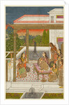 A princess with attendants on a terrace, c. 1720-1730 by Unknown
