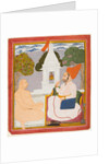 A Rathor Noble Visiting a Digambara holy man at a Vishnu Shrine, probably Baba Atmaram, c. 1760 by Unknown