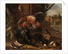 A Rooster and Turkey Fighting, c. 1680 by Melchior de Hondecoeter