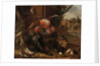 A Rooster and Turkey Fighting, c. 1680 by Melchior de Hondecoeter