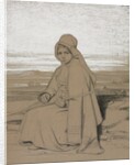 A Seated Shepherdess, 1800s by Jules Dupré