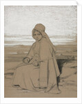 A Seated Shepherdess, 1800s by Jules Dupré