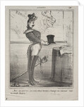 Actualities: They say that I will soon be reduced to exchanging my crown…, 1855 by Honoré Daumier