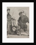 Actualities: Trying one's strength, 1851 by Honoré Daumier