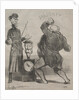 Actualities: Trying one's strength, 1851 by Honoré Daumier