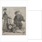 Actualities: Trying one's strength, 1851 by Honoré Daumier