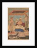 Akbar and Jahangir Examine a Ghir Falcon while Prince Khusrau Stands Behind, c. 1602-1604 by Unknown