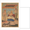 Akbar and Jahangir Examine a Ghir Falcon while Prince Khusrau Stands Behind, c. 1602-1604 by Unknown