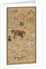 Akbar Mounting his Horse; page from the Chester Beatty Akbar Nama, 1605-07 by Sur Das Gujarati (attributed to)