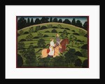 Akrura Rides Toward Dwarka, page from the large Basohli Bhagavata Purana, c. 1760-1765 by Unknown