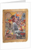 Alamshah cleaving asunder the chain of the wheel, from volume 11 of a Hamza-nama…, c. 1560s - 1570 by Unknown