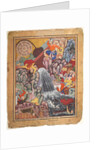 Alamshah cleaving asunder the chain of the wheel, from volume 11 of a Hamza-nama…, c. 1560s - 1570 by Unknown