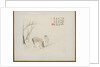 Album of Landscape Paintings Illustrating Old Poems: A Man and a Horse by a Stream, 1700s by Hua Yan