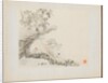 Album of Landscape Paintings Illustrating Old Poems: A Man Lies under a Rocky Overhang?, 1700s by Hua Yan