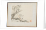 Album of Landscape Paintings Illustrating Old Poems: A Man Lies under a Rocky Overhang?, 1700s by Hua Yan