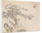 Album of Landscape Paintings Illustrating Old Poems: An Old Man Sits under a Pine Tree…, 1700s by Hua Yan