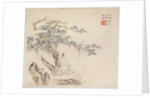 Album of Landscape Paintings Illustrating Old Poems: An Old Man Sits under a Pine Tree…, 1700s by Hua Yan