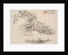 Album of Landscape Paintings Illustrating Old Poems: Two Figures Outside…, 1700s by Hua Yan