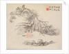 Album of Landscape Paintings Illustrating Old Poems: Two Figures Outside…, 1700s by Hua Yan