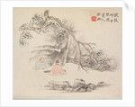 Album of Landscape Paintings Illustrating Old Poems: Two Figures Outside…, 1700s by Hua Yan